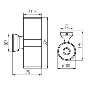 Applique da Muro Up&Down per 2 Lampadine E27 220V IP54 –