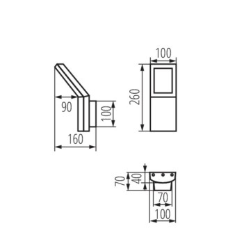 Applique da Muro 9,5W 600lm 4000K 220V IP44 - SEVIA