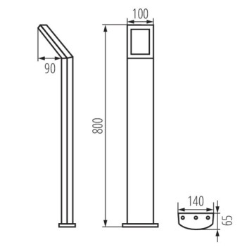 Paletto da Giardino 9W 600lm 4000K 220V IP54 – SEVIA 80 cm