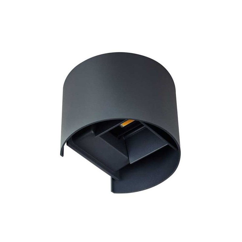 Wall light 7W 380lm 4000K 220V IP54 - REKA Black Round