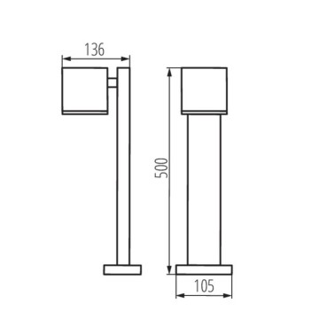 Paletto da Giardino per Faretto Led GU10 220V IP44 – GORI 50 cm