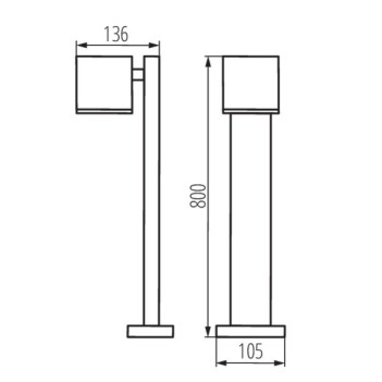 Paletto da Giardino per Faretto Led GU10 220V IP44 – GORI 80 cm
