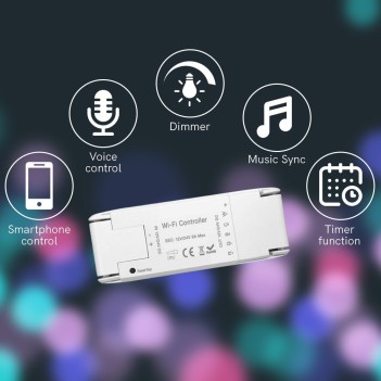 Ricevitore WiFi Universale per Strisce Led 12V 24V 8A en