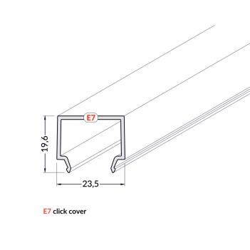 Cover Modello E7 Opaca - 2 Metri - Incluso di Tappi su