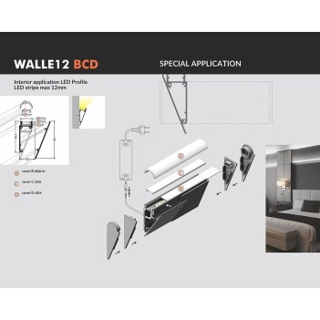 Profilo in Alluminio Modello WALLET12 - Anodizzato B
