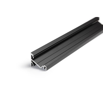 CORNER14 Angular Aluminum Profile for Led Strip - Black 2mt - Complete Kit
