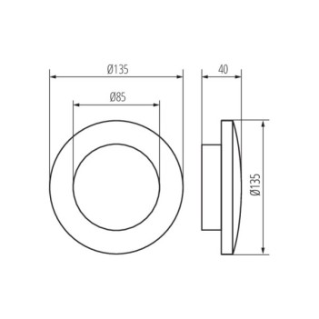 Applique da Muro 8W 330lm 4000K 220V IP54 – FORRO Nero en