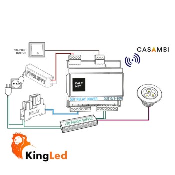 DALCNET ADC1248-4CH - CASAMBI - Multi-Line Push Dimmer Converter, 0-10V and