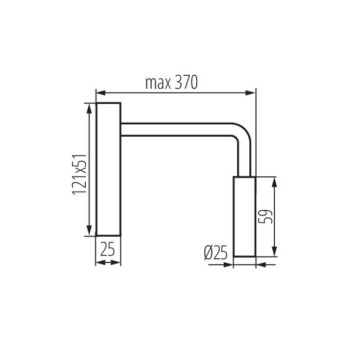 Applique da Muro 2,7W 100lm 3000K 220V IP20 – TONIL Nero en