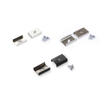 Set 2 Ganci S PLATE per Profilo in Alluminio su KingLed