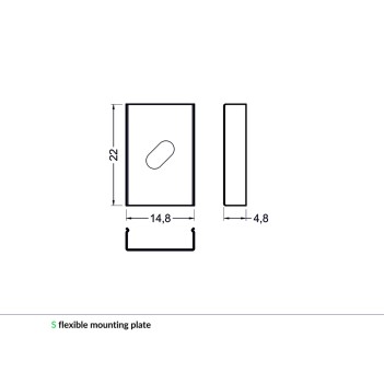 Set 2 Ganci S PLATE per Profilo in Alluminio su KingLed