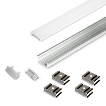Profilo in Alluminio da Incasso CC-31 LARGO per Striscia