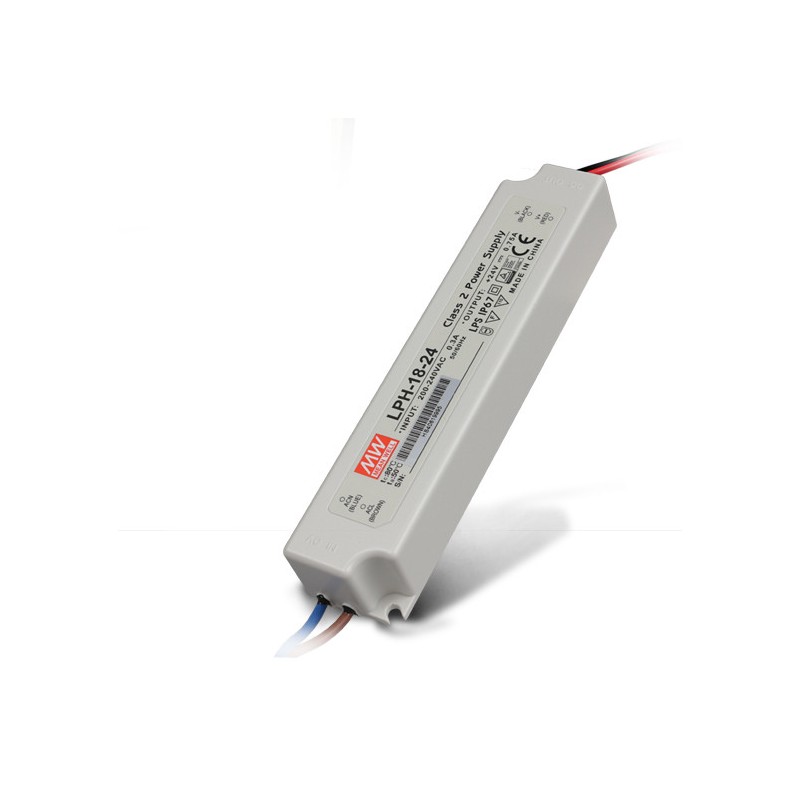 Alimentatore da Esterno 18W per Strip Led 24V Meanwell Alimentatore da Esterno 18W per Strip Led 24V Meanwell