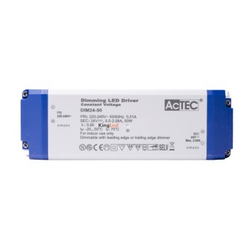 ACTEC | Alimentatore 50W 24V DIM24-50 Dimmerabile TRIAC Taglio di fase