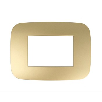 Placca Cornice Futura 3 Moduli Oro - Serie Lute