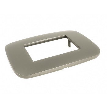 Placca Cornice Futura 3 Moduli Titanio - Serie Lute