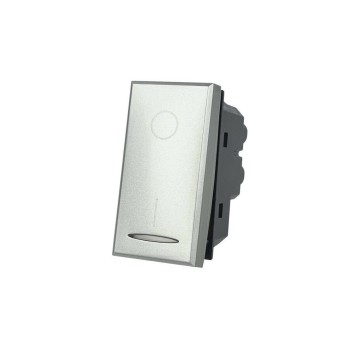 INTERRUTTORE DA 1 MODULO 2 POLI 16A SILVER TECH - SERIE LUTE