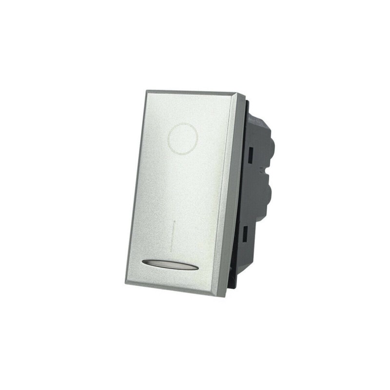 INTERRUTTORE DA 1 MODULO 2 POLI 16A SILVER TECH - SERIE LUTE INTERRUTTORE DA 1 MODULO 2 POLI 16A SILVER TECH - SERIE LUTE