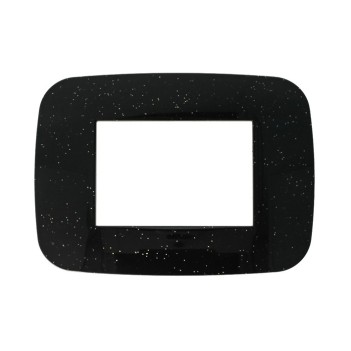 Placca Cornice Futura 3 Moduli Nero Flash Compatibile