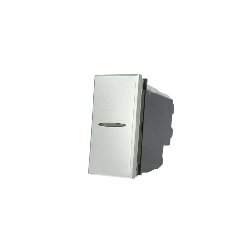 PULSANTE ASSIALE 1 MODULO 1 POLO 16A SILVER TECH - SERIE LUTE en