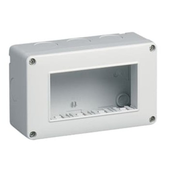 External Box 3 Modules S6103B T1 White Compatible Vimar Plana