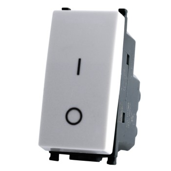 Bipolar Switch 1 Module T2 White / Black / Silver Compatible Vimar Plana