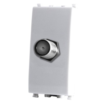 Satellite TV Socket 1 Module T2 White / Black / Silver Compatible Vimar Plana