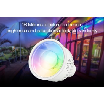 MiBoxer Mi-Light Faretto Led GU10 6W RGB+CCT RF FUT106 su