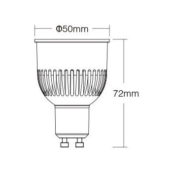 MiBoxer Mi-Light Faretto Led GU10 6W CCT RF FUT107 su