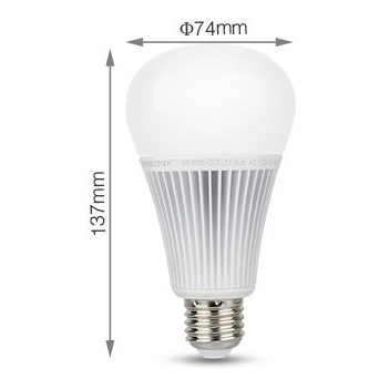 Mi-Light 9W E27 RGB+CCT LED Bulb 2.4GHz RF Remote FUT102