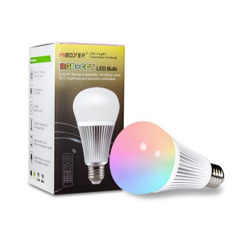 MiBoxer Mi-Light Lampadina Led E27 9W RGB+CCT WiFi FUT012