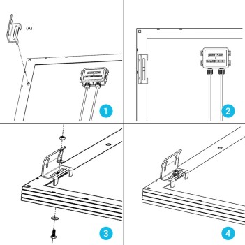 RENOGY KIT 4 SUPPORTI DI MONTAGGIO Z CURVATI su KingLed