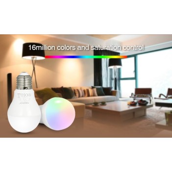 MiBoxer Mi-Light Lampadina Led E27 6W RGB+CCT RF FUT014 su