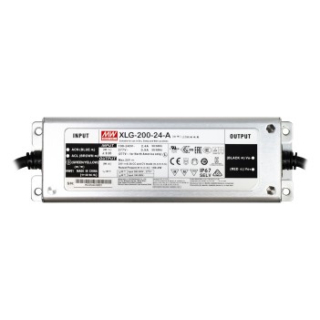 Alimentatore MeanWell 200W 24V IP67 XLG-200-24A su KingLed