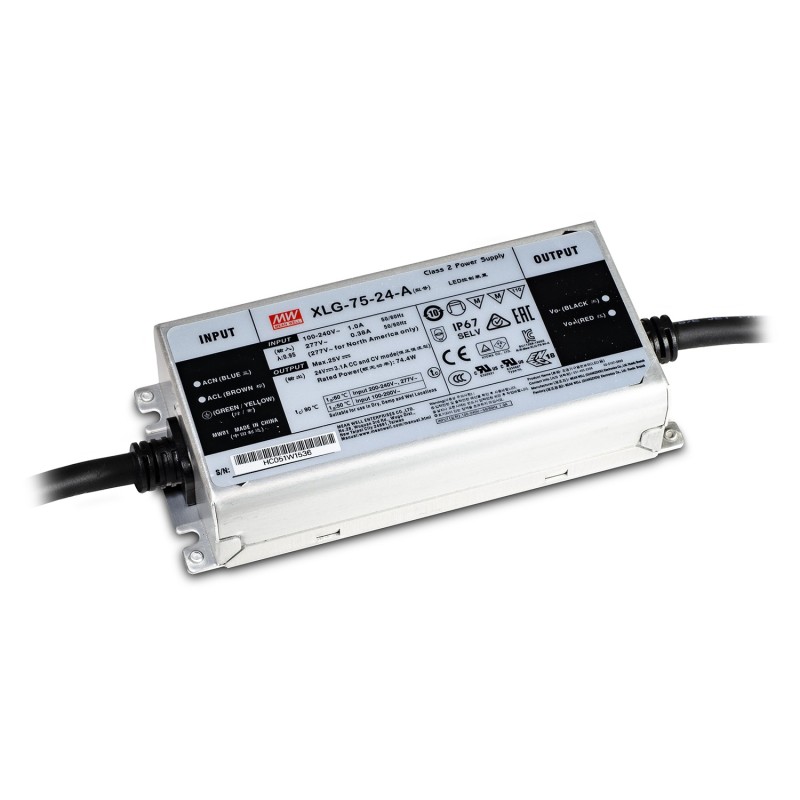 Alimentatore MeanWell 75W 24V IP67 XLG-75-24A Alimentatore MeanWell 75W 24V IP67 XLG-75-24A