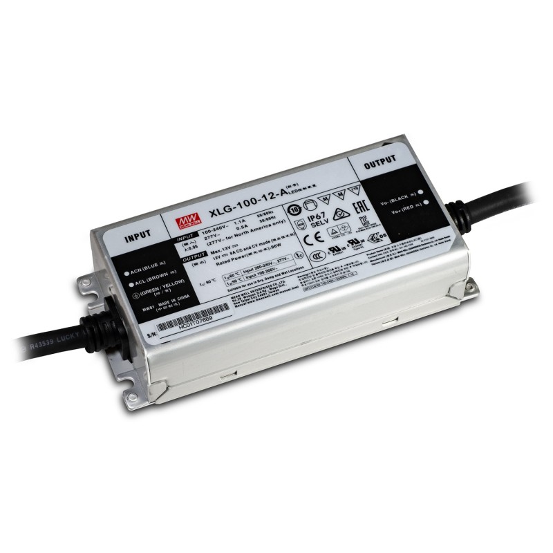Alimentatore MeanWell 100W 12V IP67 XLG-100-12A Alimentatore MeanWell 100W 12V IP67 XLG-100-12A