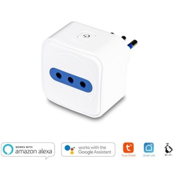 Presa Italiana 10A Lettura Consumo Smart WiFi Compatibile con Alexa