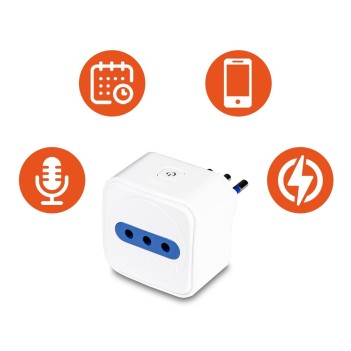 Presa Italiana 10A Lettura Consumo Smart WiFi Compatibile con Alexa