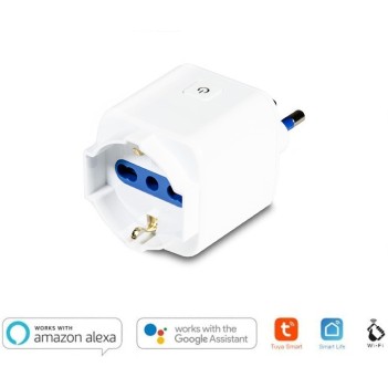 Presa Bipasso 16A con Lettura Consumo Smart WiFi Compatibile con Alexa