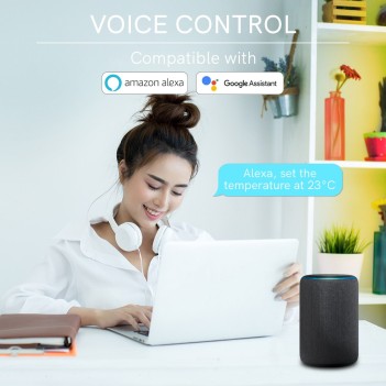 Cronotermostato Digitale WiFi con Ricevitore RF - Compatibile con Alexa, Google