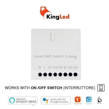 KiWi SM3 Modulo Interruttore Smart WiFi 3 CH AC 230V -