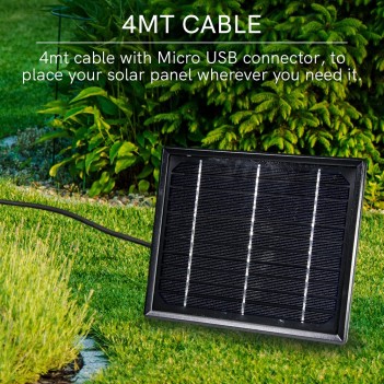KiWi Solar Panel with Micro USB for FREE4 Camera and SNAP 11S
