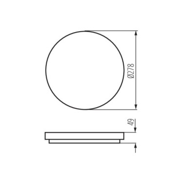 Plafoniera da Soffitto 18W 1700lm D28 IP54 con Sensore di movimento