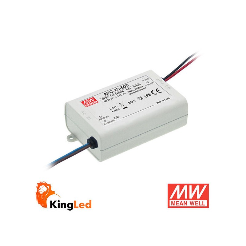 Meanwell Led Power Supply APC-25-500 25W Constant Current 15-50V en