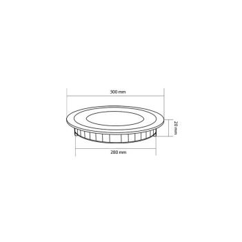 PANNELLO LED SUPERSLIM 24W FORO 280MM COD LKPS24 en