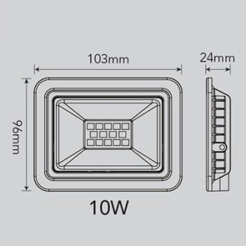 Faro Proiettore Led per Esterno 10W 800 Lumen IP65 - FSL