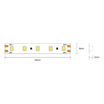 Striscia Led Serie H.C. CRI90 110W 12.000lm 48V IP20 PCB 10mm 750 Led