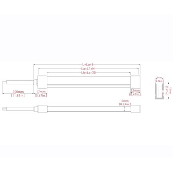 Neon Led Flessibile 10mt 100W Luce Blu 24V IP65 -