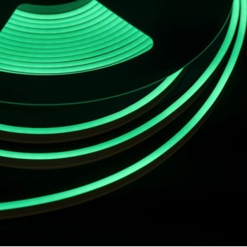 Neon Led Flessibile 10mt 100W Luce Verde 24V IP65 -