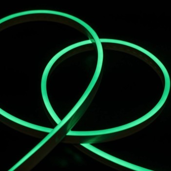 Neon Led Flessibile 10mt 100W Luce Verde 24V IP65 -